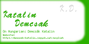 katalin demcsak business card